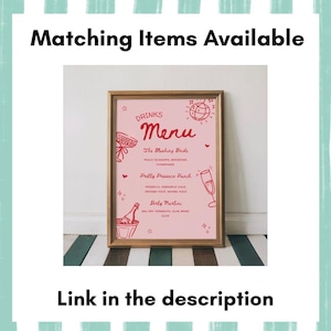 Editable Red and Pink Bachelorette Weekend Itinerary Printable or Digital Hen Do Itinerary Hand Drawn Girls Trip Itinerary Template image 10