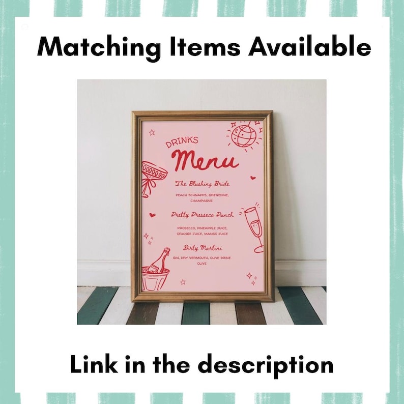 Editable Red and Pink Bachelorette Weekend Itinerary Printable or Digital Hen Do Itinerary Hand Drawn Girls Trip Itinerary Template image 10