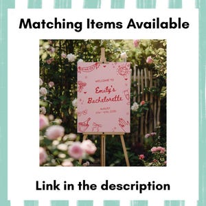 Editable Red and Pink Bachelorette Weekend Itinerary Printable or Digital Hen Do Itinerary Hand Drawn Girls Trip Itinerary Template image 8