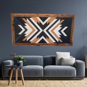 4&#39; x 2&#39; Geometric Wall Wood Art | Wood Wall Decor, Geometric Wall Art, Wall Art, Modern Farmhouse Wood Wall Art, Rustic Wall Art