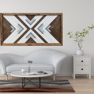 4&#39; x 2&#39; Geometric Wall Wood Art | Wood Wall Decor, Geometric Wall Art, Wall Art, Modern Farmhouse Wood Wall Art, Rustic Wall Art