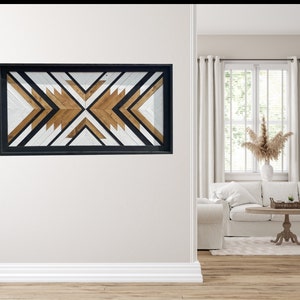 4&#39; x 2&#39; Geometric Wall Wood Art | Wood Wall Decor, Geometric Wall Art, Wall Art, Modern Farmhouse Wood Wall Art, Rustic Wall Art