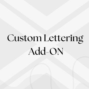 Custom Lettering Add-On | Custom Last Name Add-On for Wood Arts