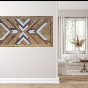 4&#39; x 2&#39; Geometric Wall Wood Art | Wood Wall Decor, Geometric Wall Art, Wall Art, Modern Farmhouse Wood Wall Art, Rustic Wall Art