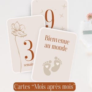 Cartes étapes mois bébé - Première année bébé