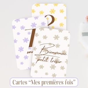 Cartes étapes mois bébé - Première année bébé