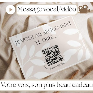 Tarjeta con código QR personalizada | Mensaje de vídeo o voz | Tarjeta de cumpleaños original | Anuncio de regalo sorpresa | Regalo personalizado