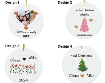 ornaments, Christmas ornaments, ceramic ornaments, personalized ornaments, Christmas ornaments with gift box.