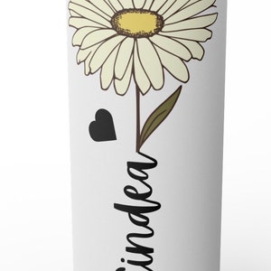 personalized Tumbler Cup, Stainless steel Tumbler Cup, Tumbler cup, skinny Tumbler cup, Tumbler Cup with Straw, gift for her. image 6