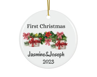 Round Ceramic Ornament | Christmas Ceramic Ornaments | Blank White Round Ceramic Ornament | Christmas Ornament | Ornaments With Gift Box