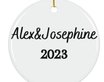 Ceramic Ornament | Round Ceramic Ornament | Ornaments For Couples | Personalized Ceramic Ornaments |  Ornaments | ornaments Gifts