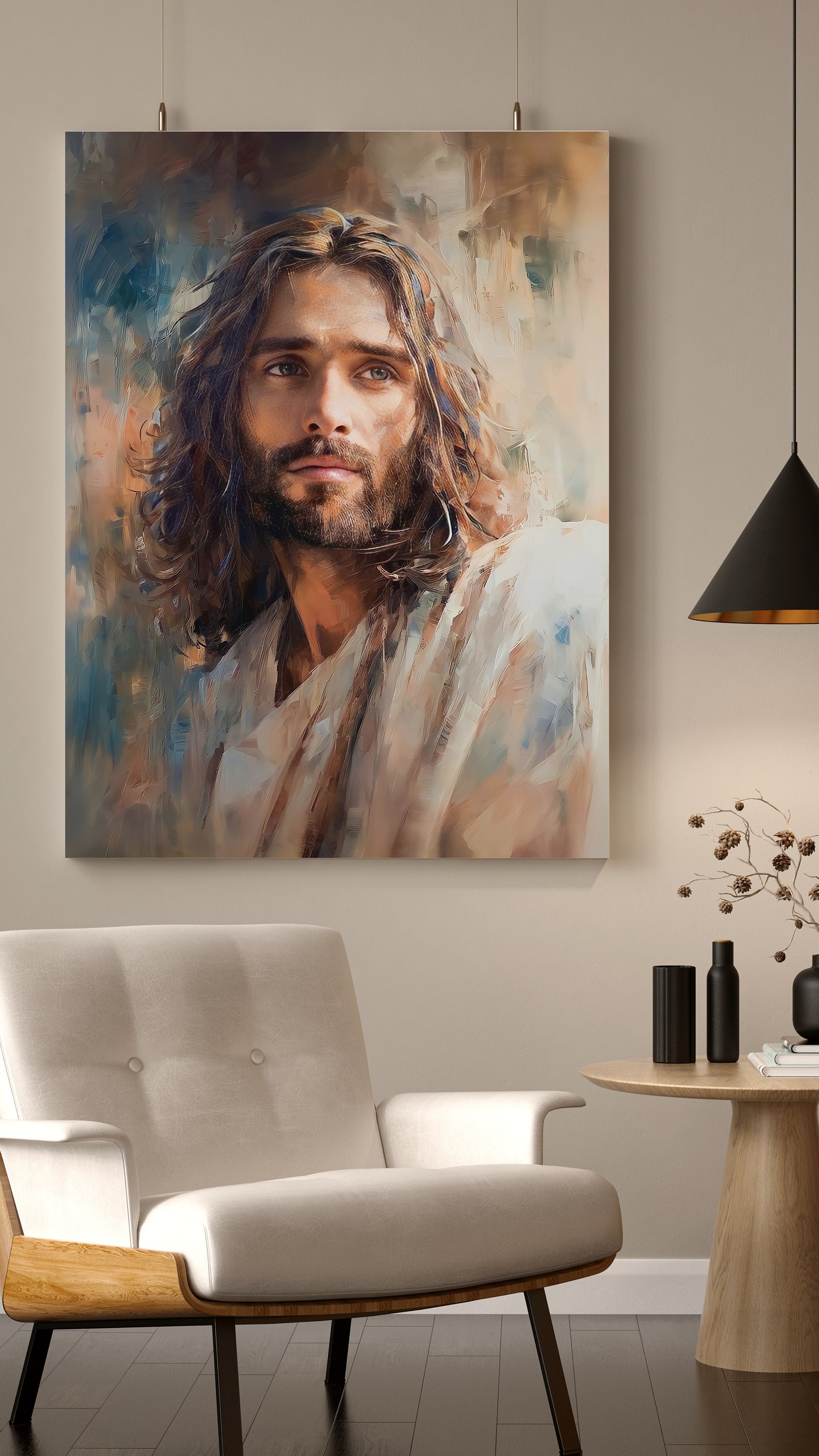 Jesus Christ Jesus Wall Art Religious Art Christian Wall Etsy