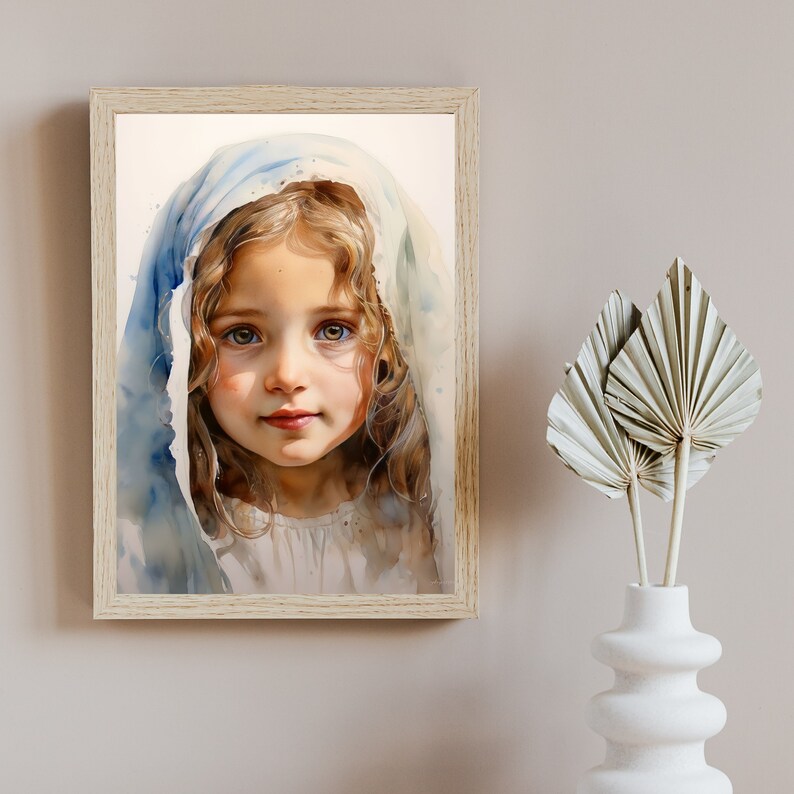 Child Virgin Mary Church Decor Religious Art Catholic Art Etsy