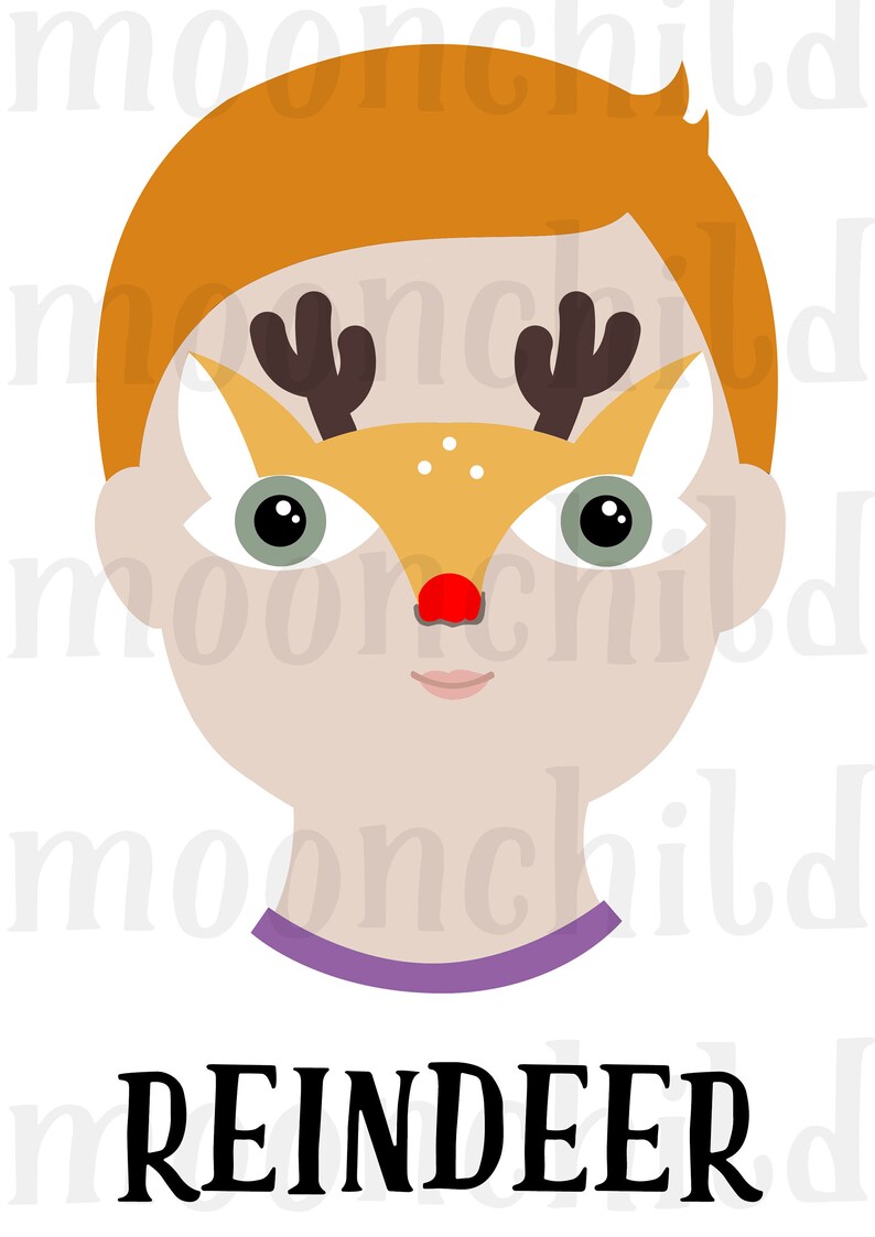 Christmas Face Painting Menu Board Image. Printable PDF Image to Download. Etsy