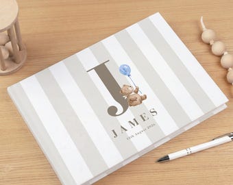 5 Jahre Baby Memory Buch | Benutzerdefinierte Baby Jungen Journal | Baby Erinnerungsbuch | Baby Meilenstein Erinnerungsalbum