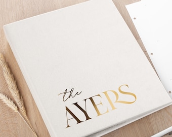 Personalisiertes Hardcover Ringbuch | Benutzerdefinierte Portfolio Binder | Entworfen, um US Letter Paper & US Letter Kunststoffhüllen zu halten