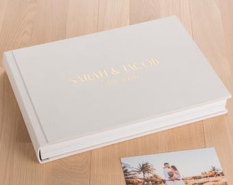 Hochzeitsfotoalbum | Personalisiertes Layflat-Album | Luxuriöses Flush-Mount-Album | Individuelles Erinnerungsbuch | Einzigartiges Jubiläumsgeschenk