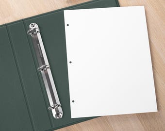 Personalisierter Ringordner aus Leder | Individueller Portfolio-Ordner | Präsentationsordner mit festem Einband | 2-, 3- oder 4-Ring-Ordner | A5, A4, A3, US Letter
