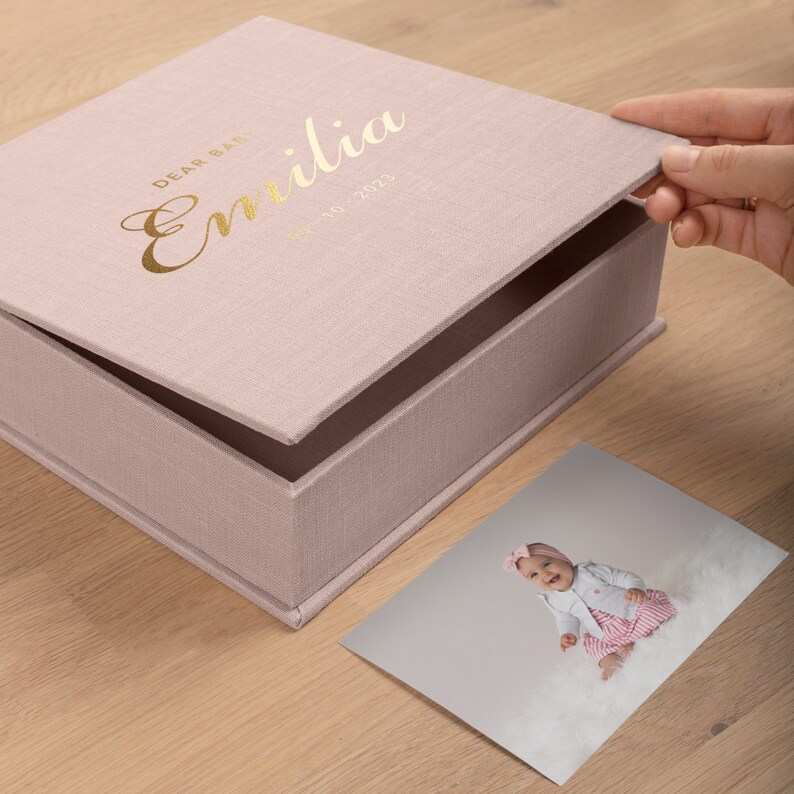 Gift Ideas 1st Birthday - Baby Keepsake With 50 Wish Cards For Party Games & Decor Time Capsule Box