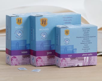 Henzo Photo Splits and Photo Corners: Adhesive Solution for Traditional Photo Albums, Wedding Guest Books, and Scrapbooks