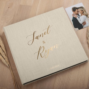 Photo Album with Sleeves for 120-1200 4x6&quot; / 10x15cm Photos | Wedding Slip In Album | Personalized Memory Book | Landscape & Portrait Pages