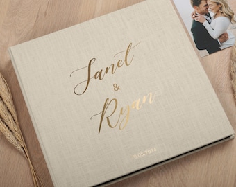 Photo Album with Sleeves for 120-1200 4x6" / 10x15cm Photos | Wedding Slip In Album | Personalized Memory Book | Landscape & Portrait Pages