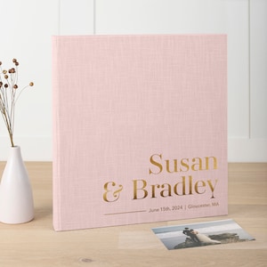 Wedding Photo Album with Sleeves for 100-1000 4x6&quot; / 10x15cm Photos | Custom Slip In Scrapbook | Personalized Memory Book as Wedding Gift
