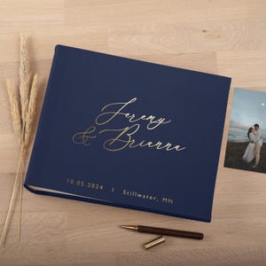 Large Wedding Photo Album | Custom Personalized Scrapbook | Traditional Book Bound Memory Book | Unique Wedding Anniversary Gift | 12x10
