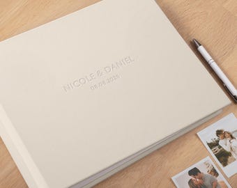 Alternative zum Gästebuch aus Leder | Personalisiertes Foto-Gästebuch für alle Bildgrößen | Fotoalbum für Fotos im Format 2x6 und 4x6