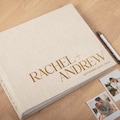 Linen Wedding Guest Book Alternative | Personalized Photo Guestbook for all Size Pictures | Photo Booth Album for 2x6 and 4x6 Photos product logo
