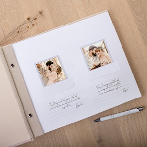 Wedding Guest Book With Photo Pockets | Personalized Guestbook With Inserts for all Size Pictures | Photo Booth Album for 2x6 and 4x6 Photos