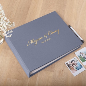 Wedding Guest Book Alternative | Personalized Instant Photo Guestbook | Photo Booth Album for 2x6 & 4x6 Prints | Fits All Instant Sizes