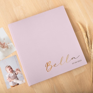 Baby Photo Album with Sleeves for 4x6&quot; Photos | Personalized Baby Photo Book | Custom Slip-In Memory Book for 100–1000 Photos