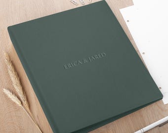 Lederordner mit 3 Ringen | Personalisierter Portfolioordner | Ordner mit festem Einband | A4 & US Letter