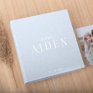 Personalised Baby Photo Album with Sleeves for 40-400 4x6" / 10x15cm Photos | Custom Slip In Memory Book | Baby Shower Gift | Baby Keepsake
