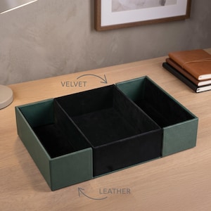 Personalized Double Door Wedding Keepsake Box | Leather Trifold Memory Box with Velvet Interior | Large Wedding Card Box