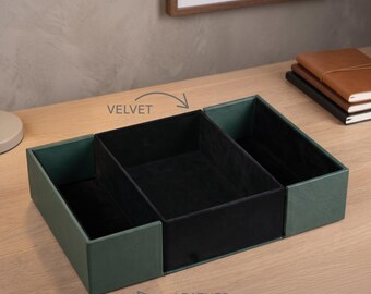 Personalisierte Hochzeits-Erinnerungsbox mit Doppeltür | Dreifach faltbare Erinnerungsbox aus Leder mit Samt-Innenausstattung | Große Hochzeitskartenbox