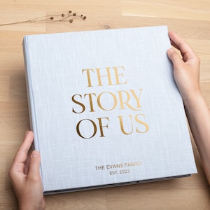 Photo Album with Sleeves for 100-1000 4x6&quot; / 10x15cm Photos | Custom Wedding Slip In Photo Album | Personalized Memory Book | Made in Europe
