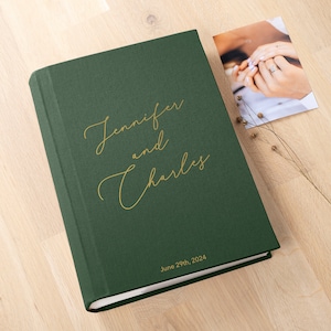 Photo Album with Sleeves for 300 4x6&quot; / 10x15cm Photos | Custom Wedding Slip In Photo Album | Personalized Family Memory Book | Hand Made