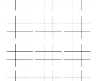Tic-tac-toe game, printable, family game, classroom activities, instant digital download, fun, PDF, car game for kids