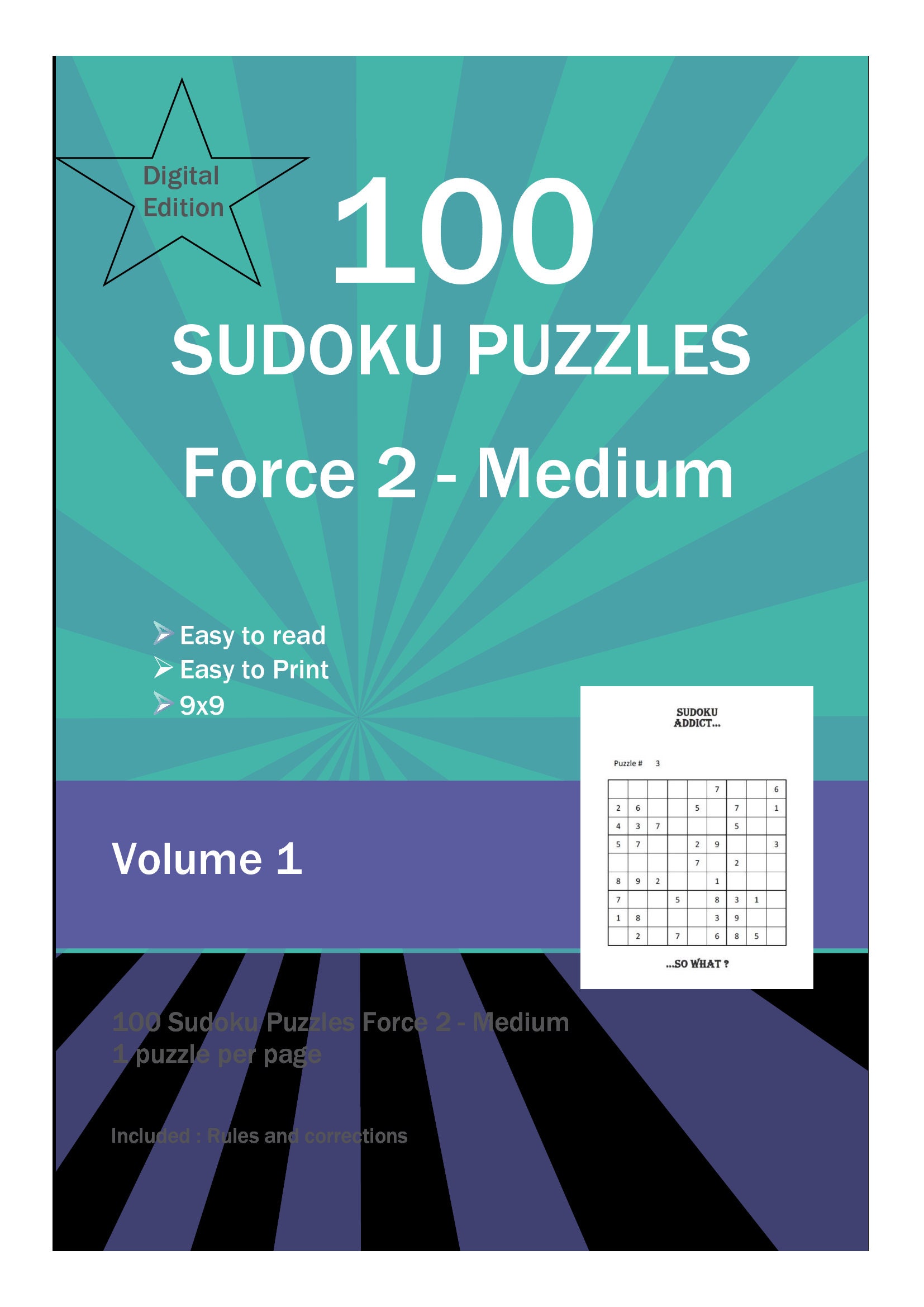 Buy 100 Easy Sudoku Puzzleslarge Printsudoku Printablebrain Online in India  