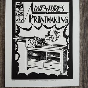 Adventures in Printmaking Volume 1 limited edition linocut print