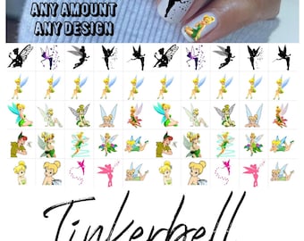 Waterslide nail art decals tinker bell