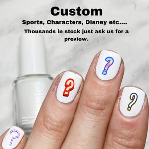 Custom/ will do Disney football etc Set of 50 Waterslide nail art decals