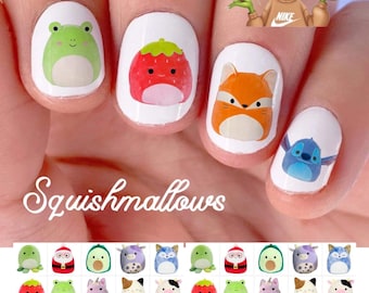 Squishmellows Set of 50 Waterslide nail art decals