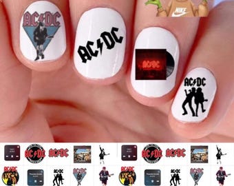 Acdc Set of 50 Waterslide nail art decals