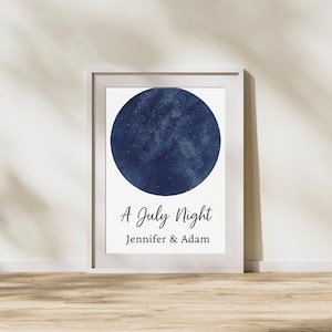 Custom Star Map Print | Night Sky Poster | Anniversary Gift for Couples | Celestial Wall Art | Wedding & Engagement Gift | Constellation Map