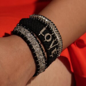 Rhombus-Shaped Macrame Diamond Bracelet – Pave Diamonds in 925 Sterling Silver