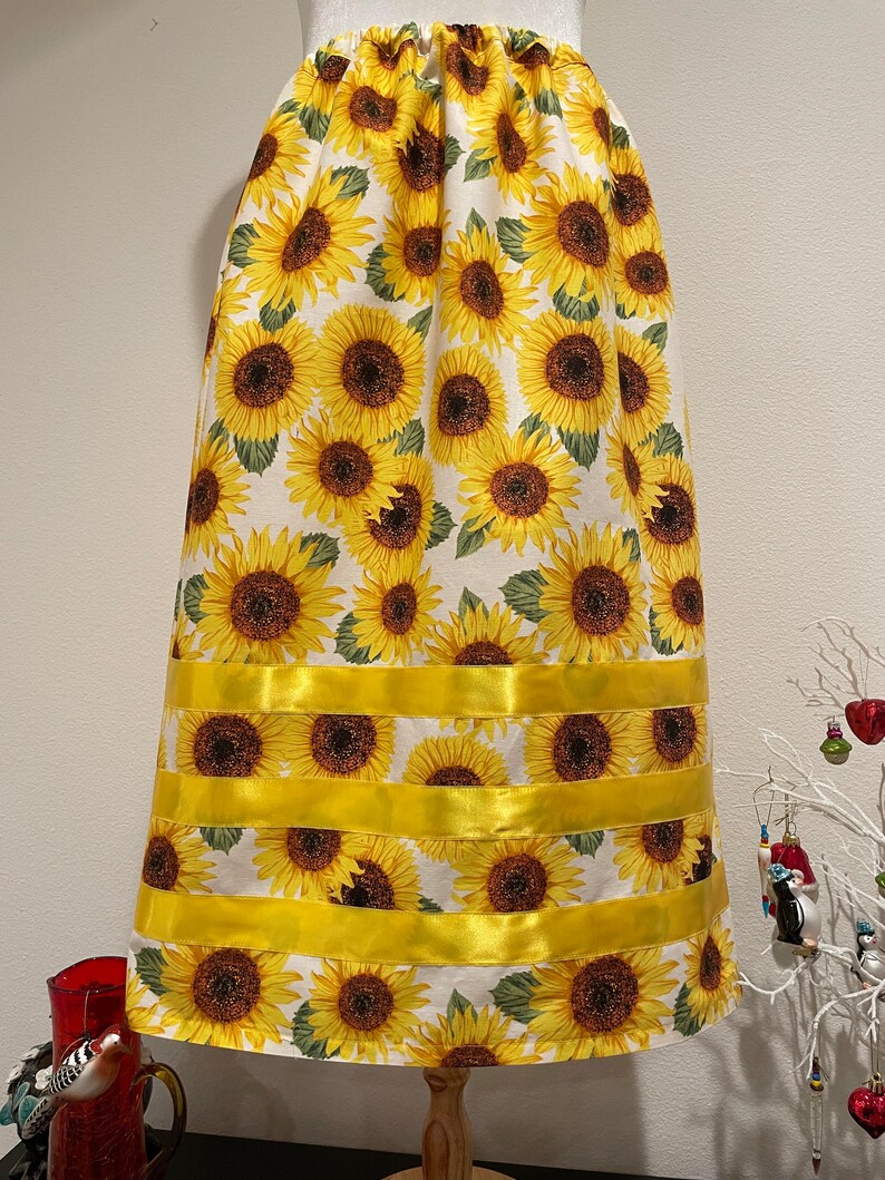 Yellow Sunflowers Ribbon Skirt Made by Snow Lizard Etsy