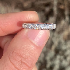Vintage Platinum 1.62ct Diamond Full Eternity Ring
